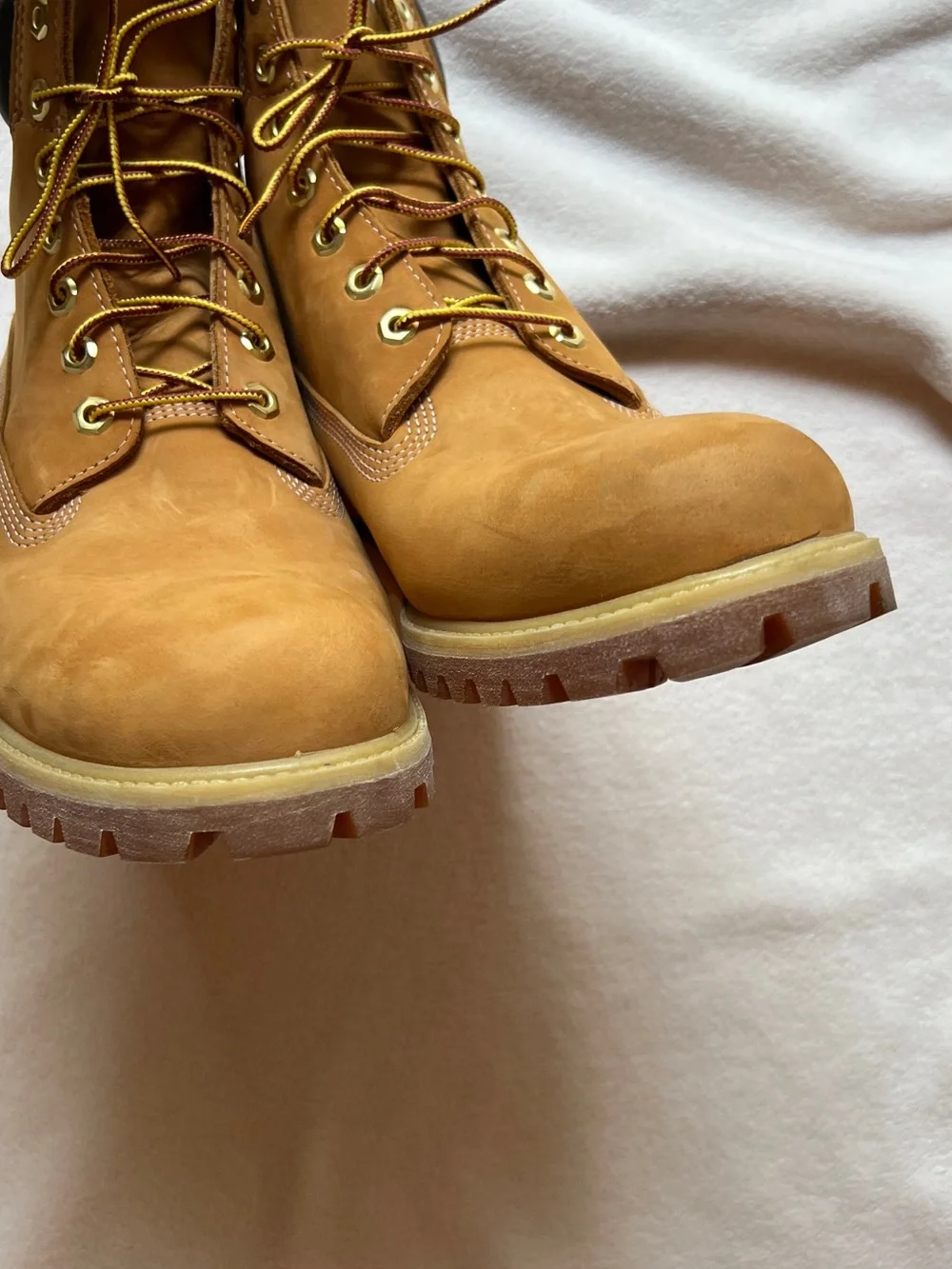 Timberland Premium 6-Inch Waterproof Boots Men’s Size 12M Wheat/Tan Nubuck Shoes